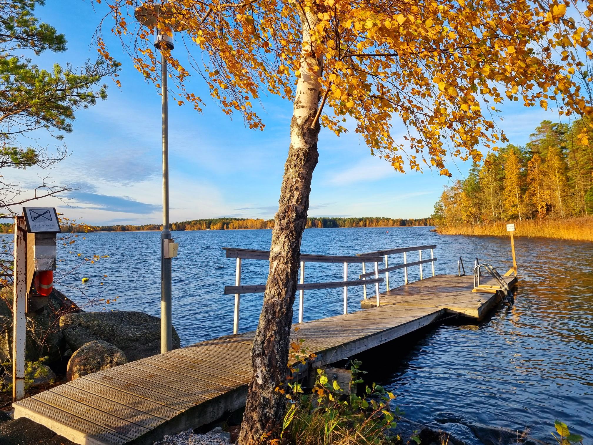 Haimion syksyinen uimalaituri