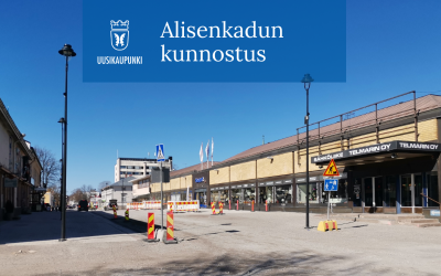 Alisenkadun kunnostustyöt jatkuvat