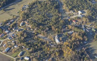 Ilmakuva Pyhämaan keskustan alueesta