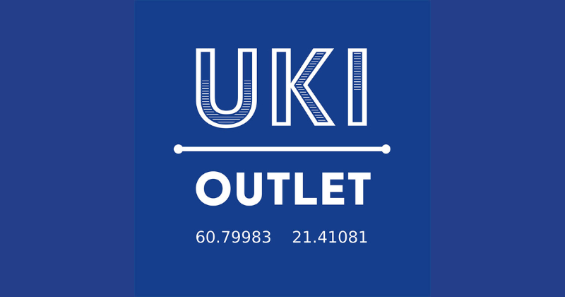 Uki outlet logobanneri. 