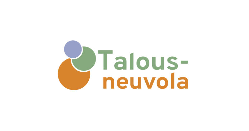 Talousneuvolan logo vihreän ja oranssin sävyissä.